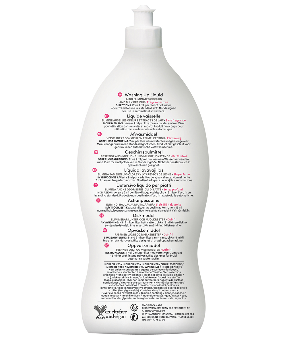 ATTITUDE Geschirrspülmittel Green Apple & Basil 700ml