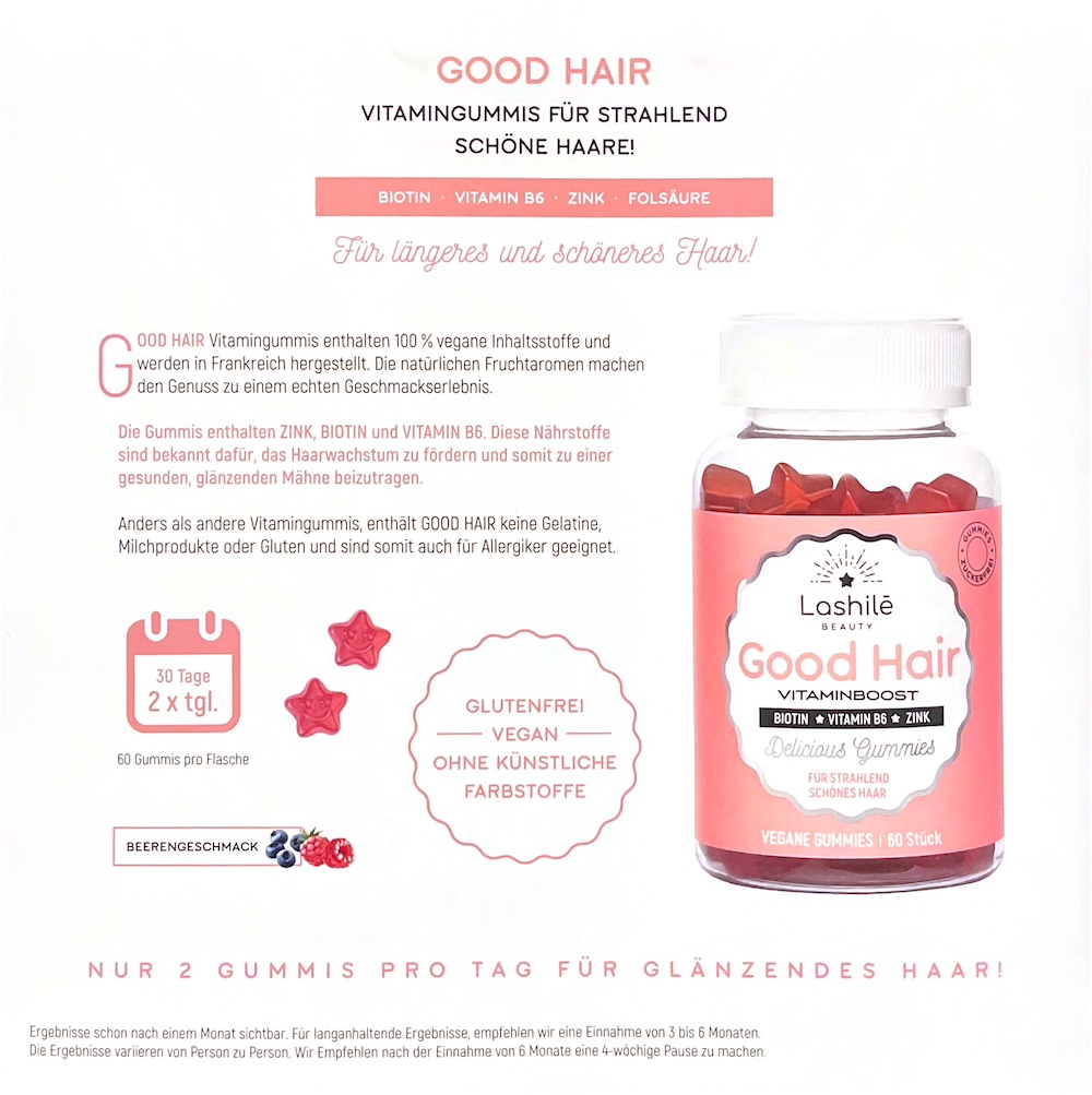 Lashilè Good Hair Vitamingummis 60 Stück für einen Monat
