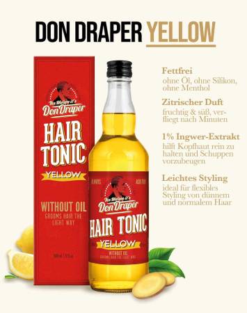 DON DRAPER Hair Tonic YELLOW 500ml