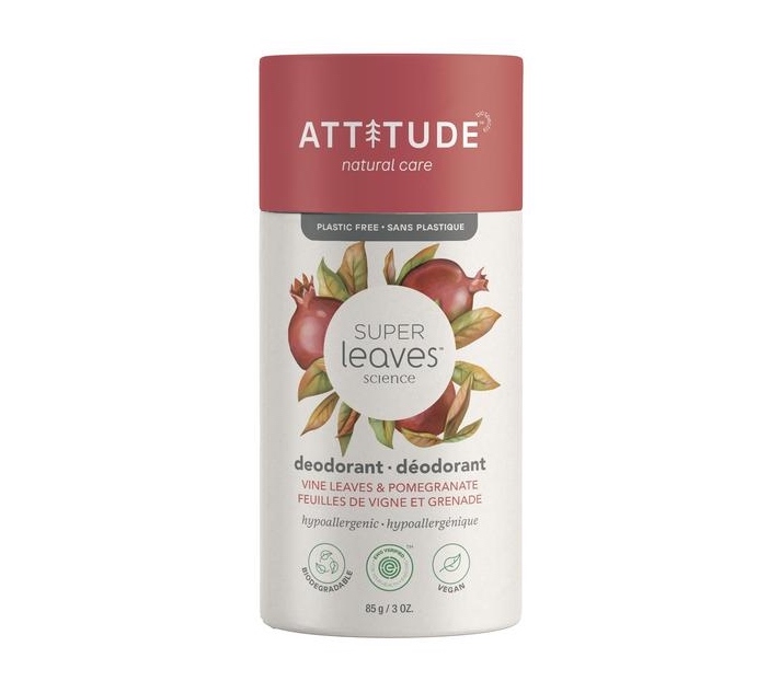 ATTITUDE Super Leaves Deodorant - pomegranate & green tea 85g