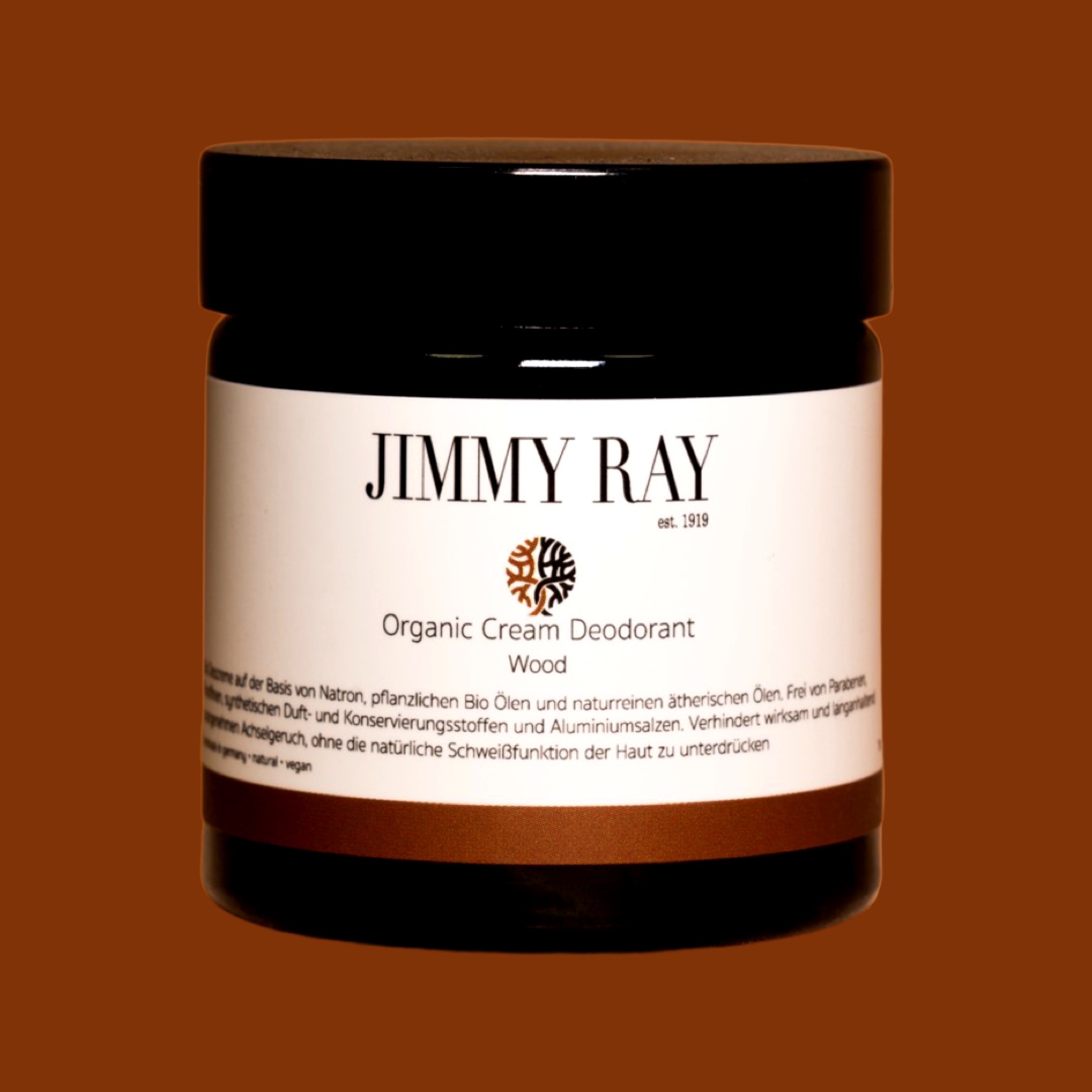 JIMMY RAY Organic Cream Deodorant Wood 75g